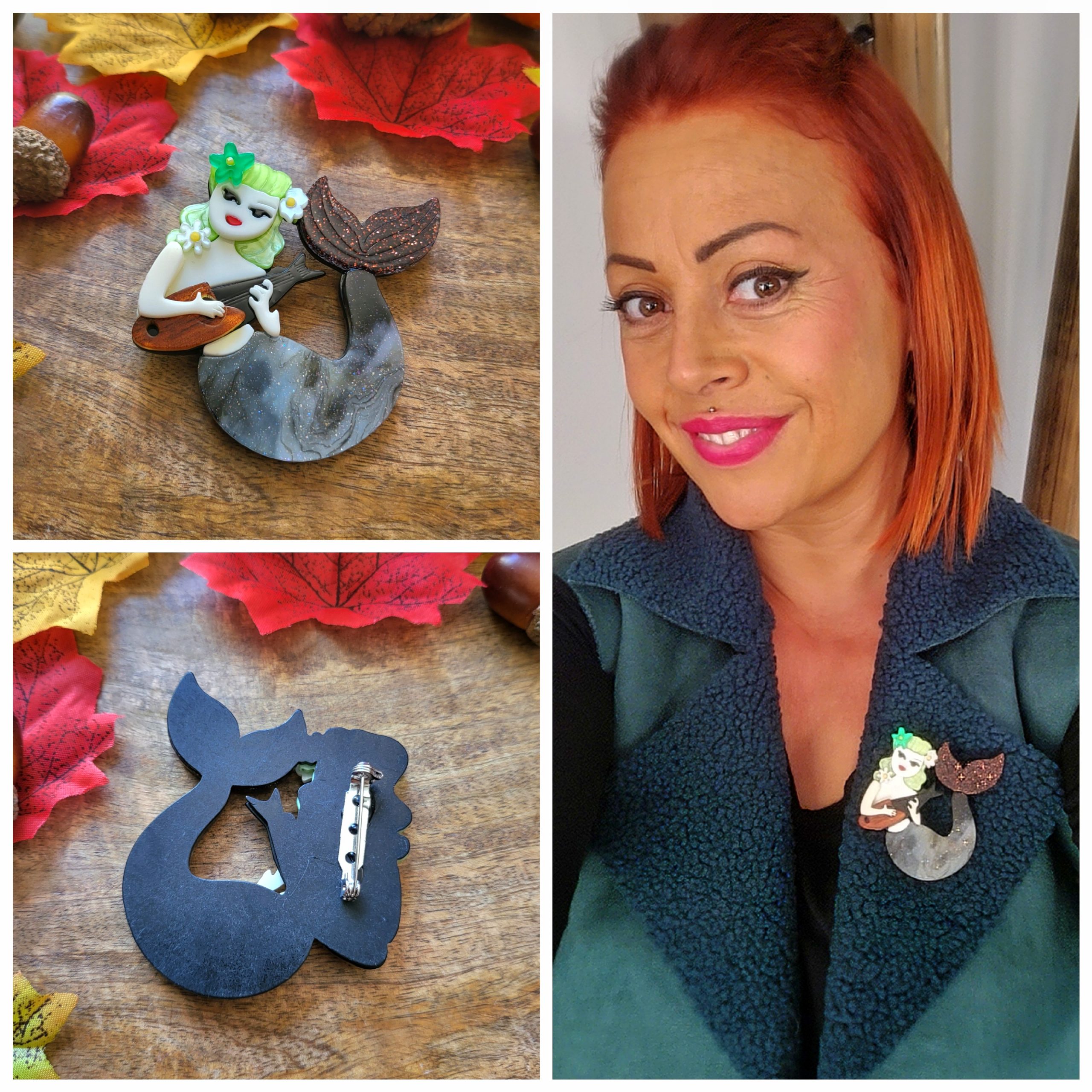 Broche en Acrylique 3D, haute qualité - Sirène 2