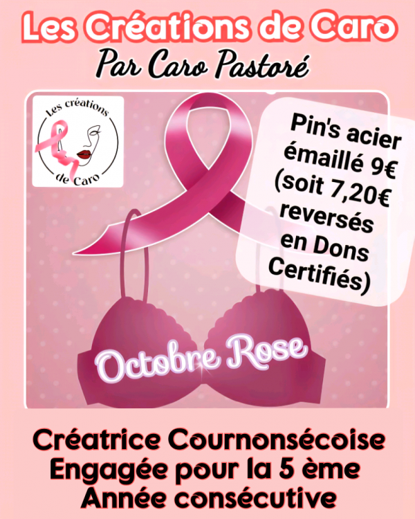 Pin's en acier inoxydable émaillé Rose tendre - Le Ruban Cœur – Image 2