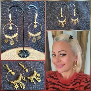 Boucle acier doré et Cristaux de Moissanite - Magie de Noël 1