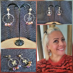 Boucle acier argenté et Cristaux de Moissanite - Magie de Noël 3