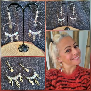 Boucle acier argenté et Cristaux de Moissanite - Magie de Noël 2