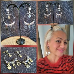 Boucle acier argenté et Cristaux de Moissanite - Magie de Noël 1