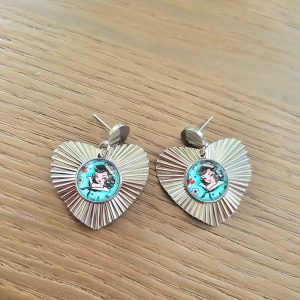 Boucle d'oreille acier inoxydable argenté Cœur - Suzy Sailor