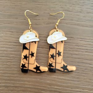 Boucle d'oreille en acrylique, style Country - América 1