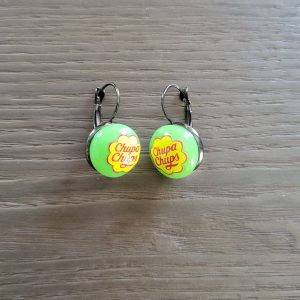 Dormeuse cabochon résine - Chupa Chups Pomme