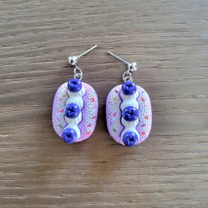 Petite boucle d'oreille en résine, trompe l'œil, dessert gourmandise 2