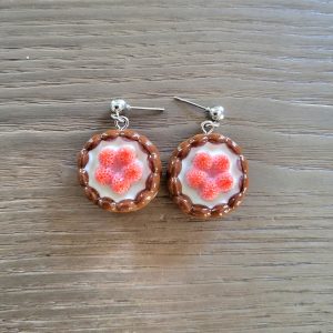 Petite boucle d'oreille en résine, trompe l'œil, dessert gourmandise 3