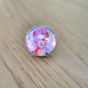 Bague ajustable, en acier inoxydable argenté - Frida Kahlo