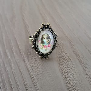 Petite bague ajustable, bronze rétro vintage - Marquise