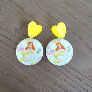 Boucle d'oreille légère, résine imprimée - Pin' Up 1